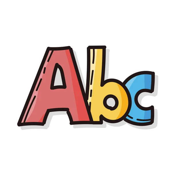 Garabato de color ABC — Archivo Imágenes Vectoriales