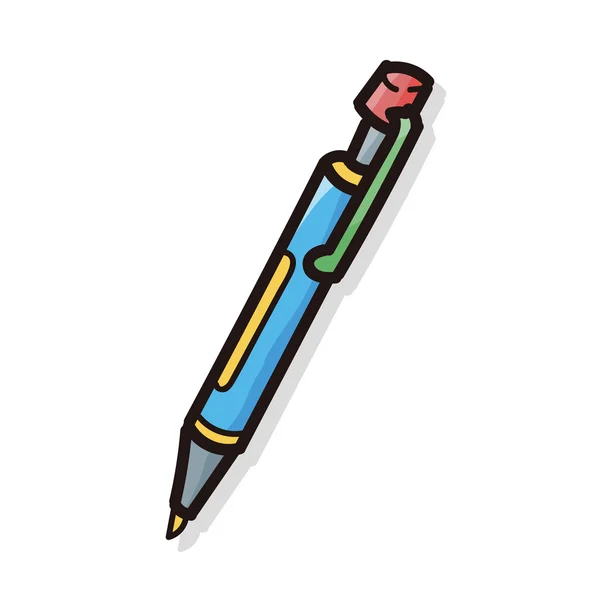 Caneta e lápis cor doodle — Vetor de Stock