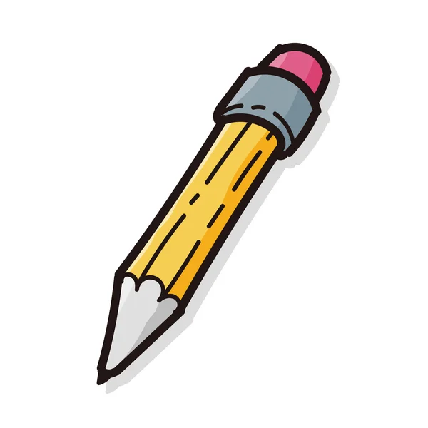 Stylo et crayon doodle couleur — Image vectorielle