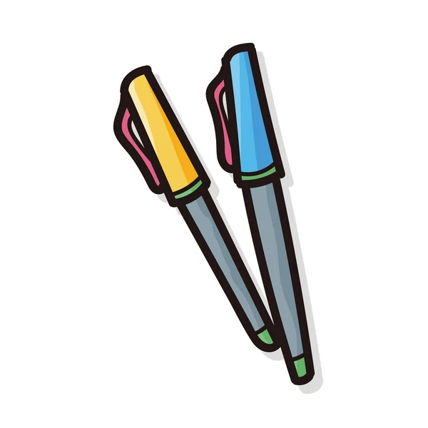 Pen en potlood kleur doodle — Stockvector