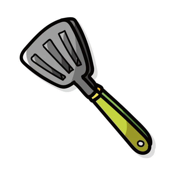 Spatula renk doodle — Stok Vektör