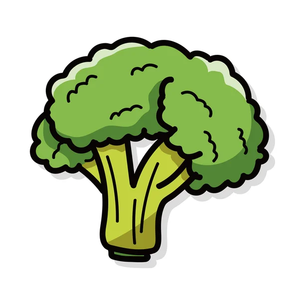 Vegetable Cauliflower color doodle — Stock Vector