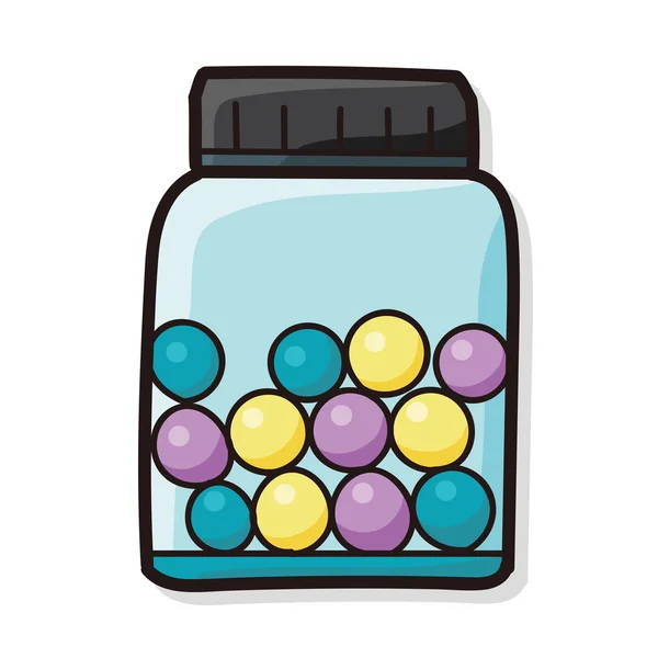 Glas burkar färg doodle — Stock vektor