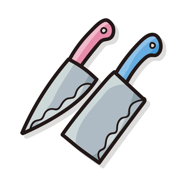 Bıçak renk doodle — Stok Vektör