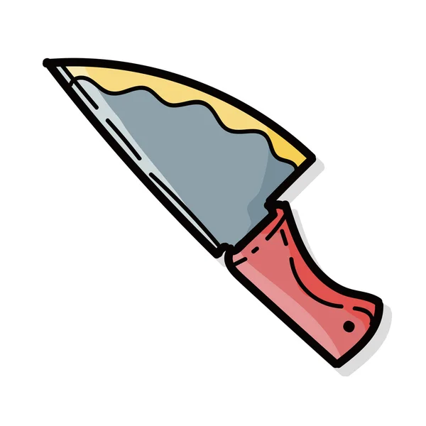 Knife color doodle — Stock Vector