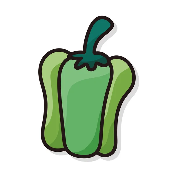 Paprika zeleninová barvy čmáranice — Stockový vektor