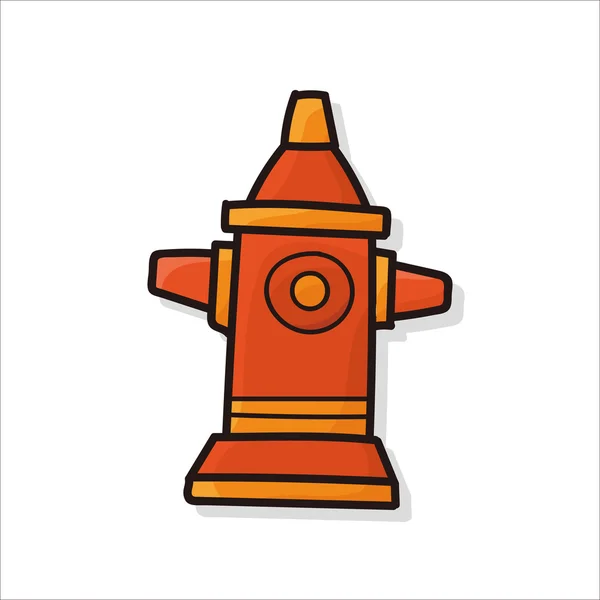 Fire hydrant color doodle — Stock Vector