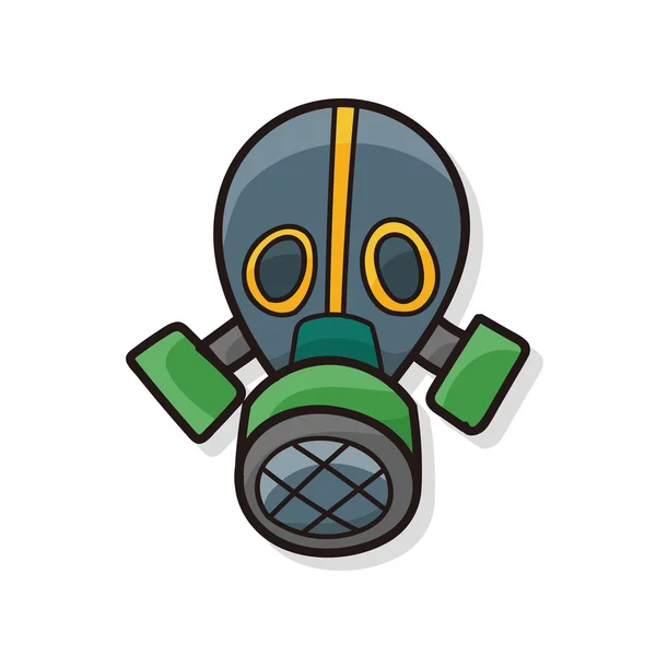 Gas masks color doodle — Stock Vector