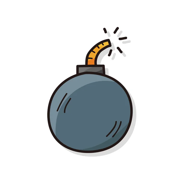 Bombe couleur doodle — Image vectorielle