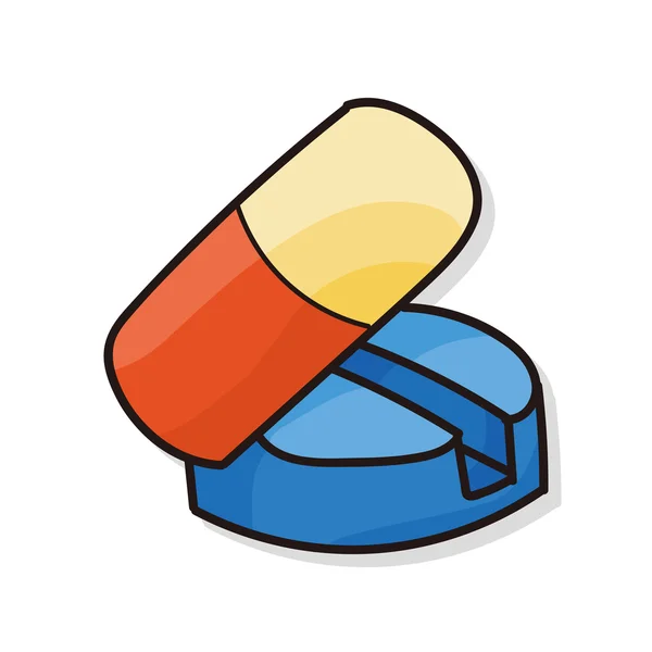 Medicina color garabato — Vector de stock