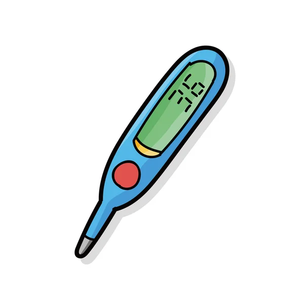 Thermometer color doodle — Stock Vector