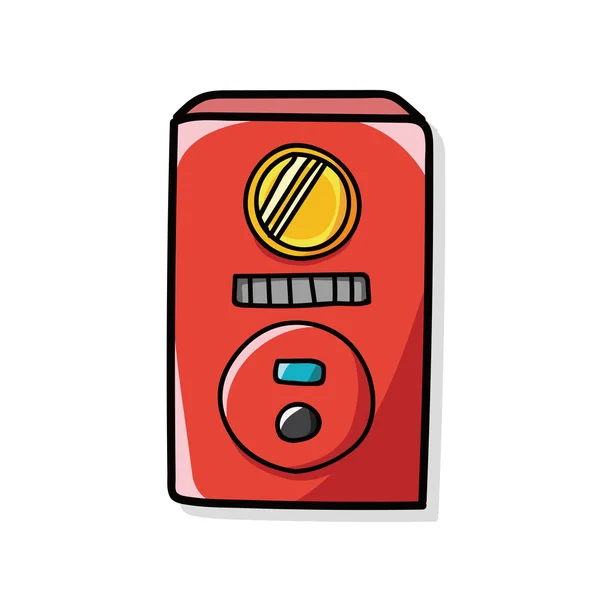 Fire alarm color doodle — Stock Vector