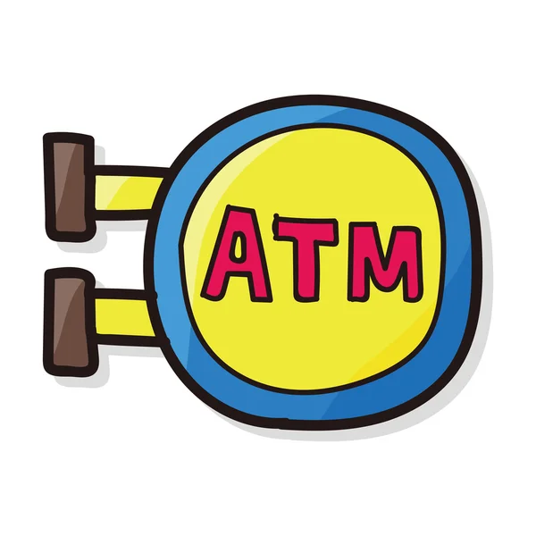 Garabato de color ATM — Vector de stock