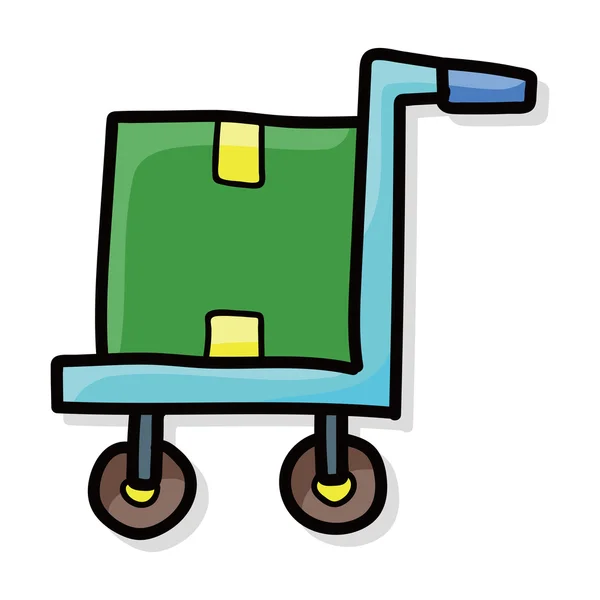 Carrinho de compras cor doodle —  Vetores de Stock