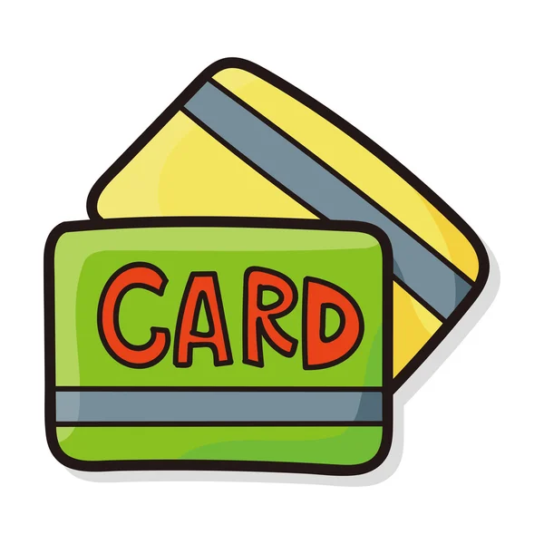 Doodle cor do cartão de crédito —  Vetores de Stock