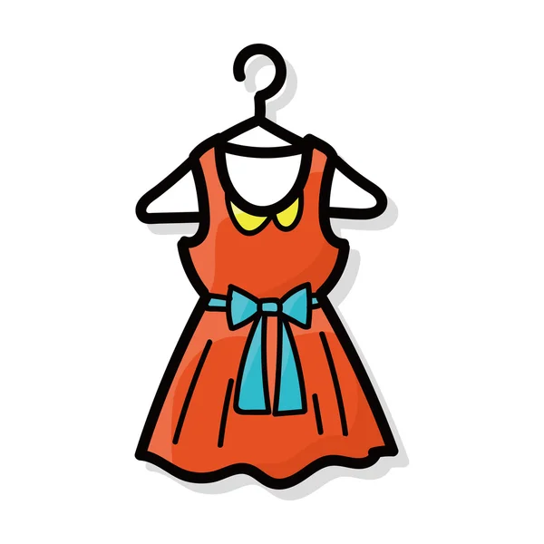 Doodle сукні кольору — стоковий вектор