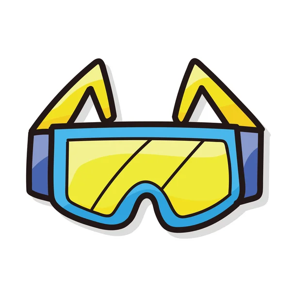 Goggle färg doodle — Stock vektor