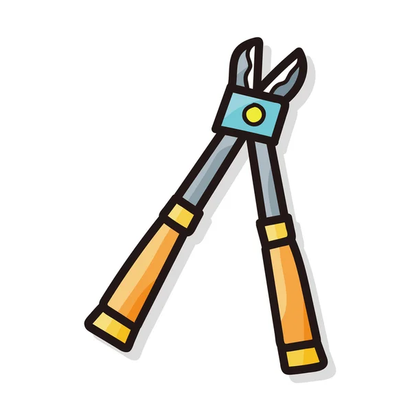 Scissors color doodle — Stock Vector