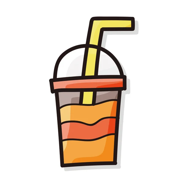 Garabato de color de café helado — Vector de stock