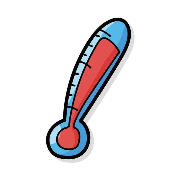 Thermometer color doodle — Stock Vector