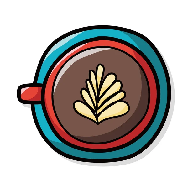 Gorąca kawa kolor bazgroły — Wektor stockowy
