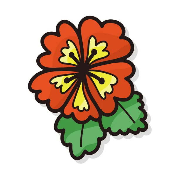 La couleur des fleurs doodle — Image vectorielle