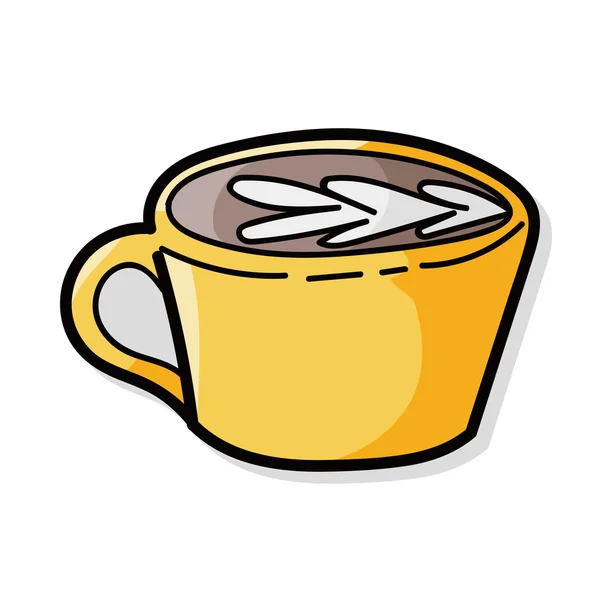 Garabato de color café caliente — Vector de stock