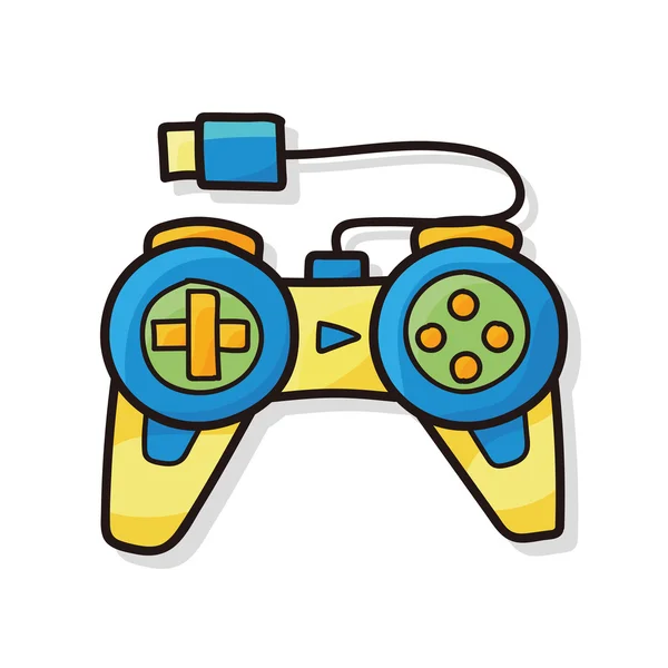 Consola de juegos doodle — Vector de stock