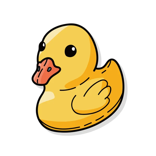 Canard jouet doodle — Image vectorielle