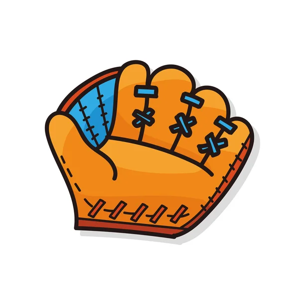 Honkbal handschoen doodle — Stockvector