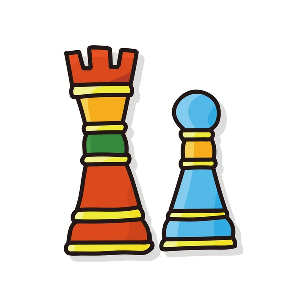 Šachy doodle — Stockový vektor