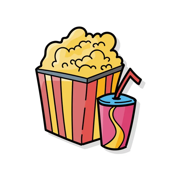 Popcorn doodle — Stock Vector