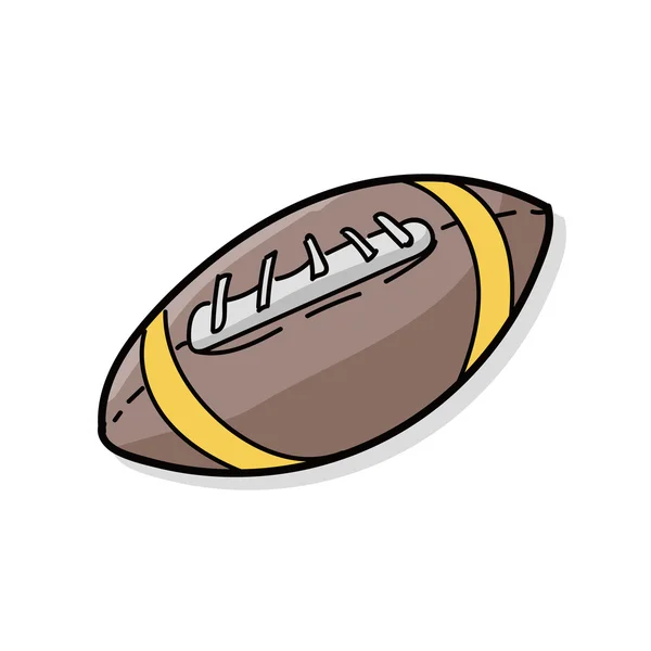 American football doodle — Stock Vector