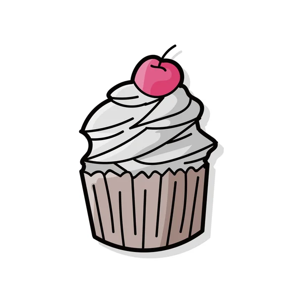 Torta doodle — Stock Vector