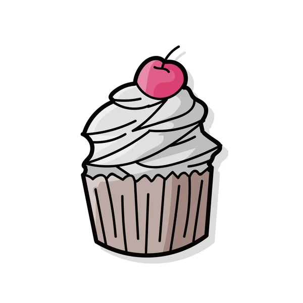 Gâteau doodle — Image vectorielle