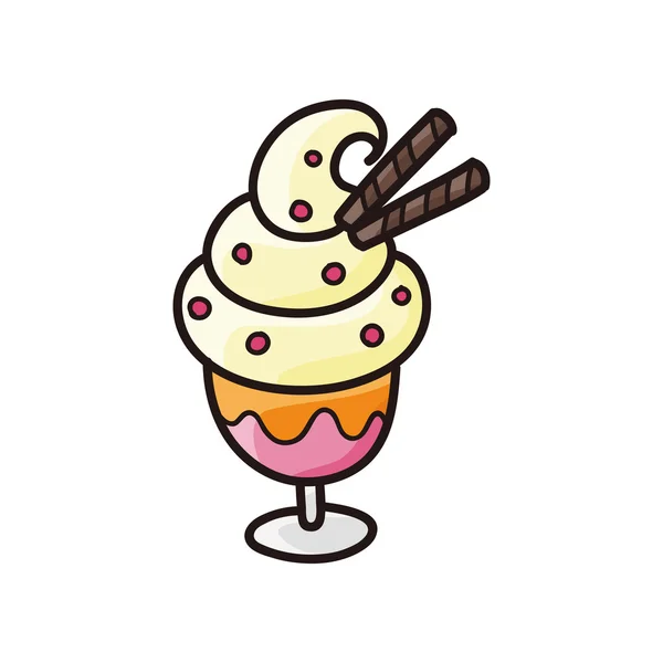 Garabato de helado — Vector de stock