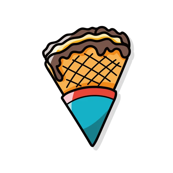 Wafels doodle — Stockvector