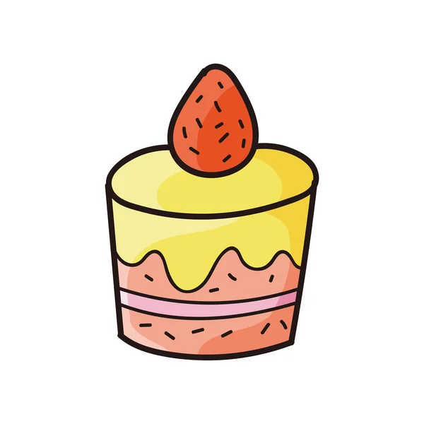 Torta doodle — Stock Vector