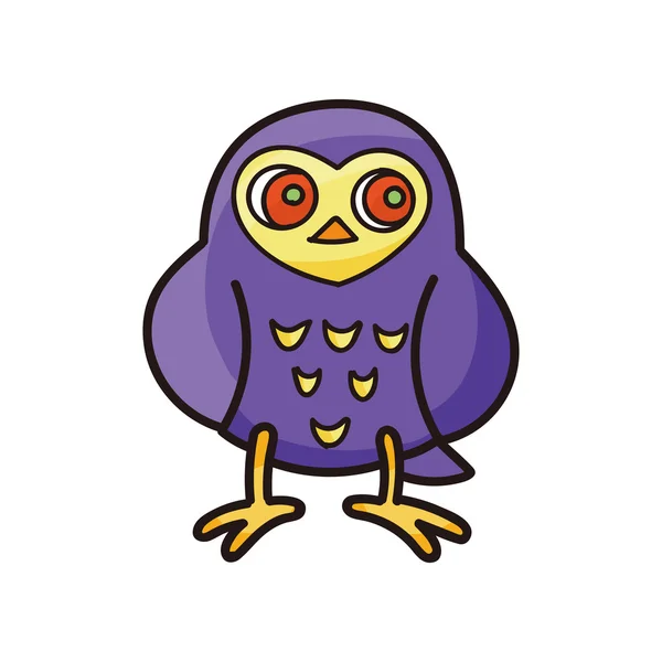 Owl doodle — Stock Vector