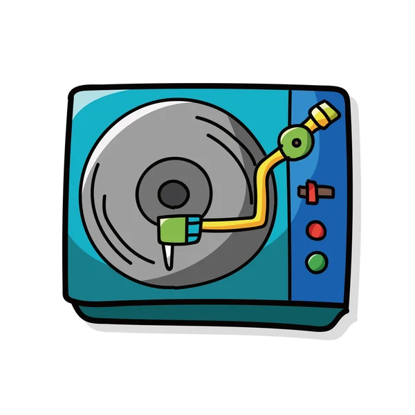 DJ schijf doodle — Stockvector