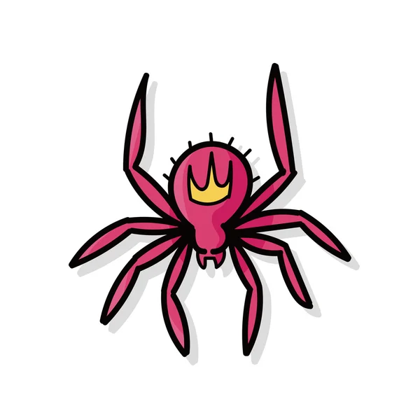 Spider doodle — Stock vektor