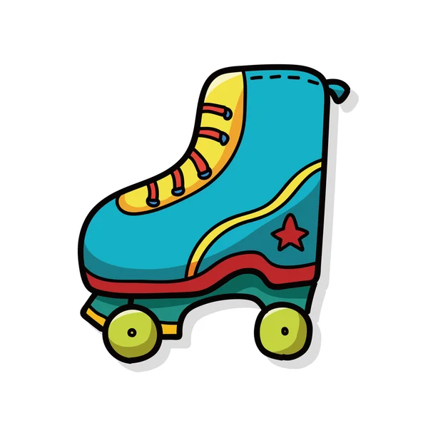 Roller skates doodle — Stock Vector