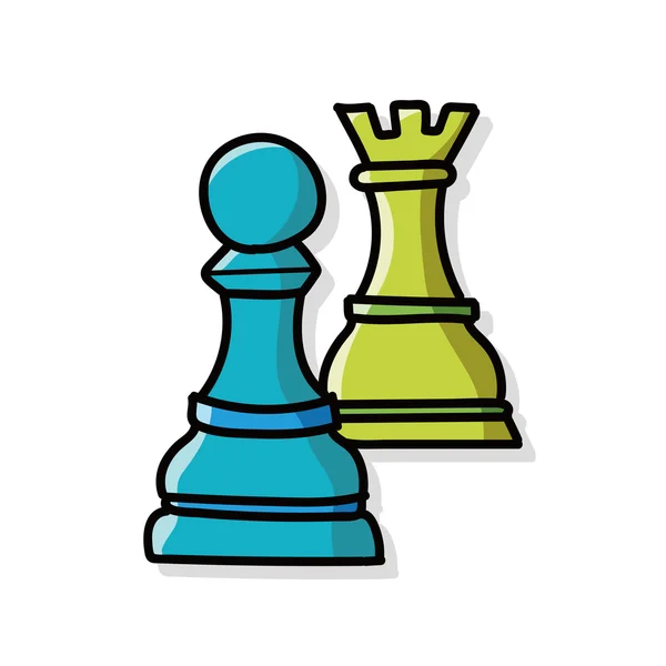 Garabato de ajedrez — Vector de stock