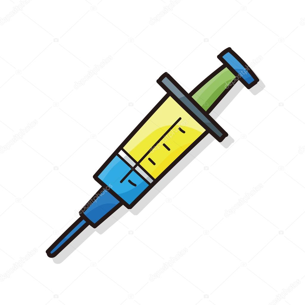 Syringes color doodle