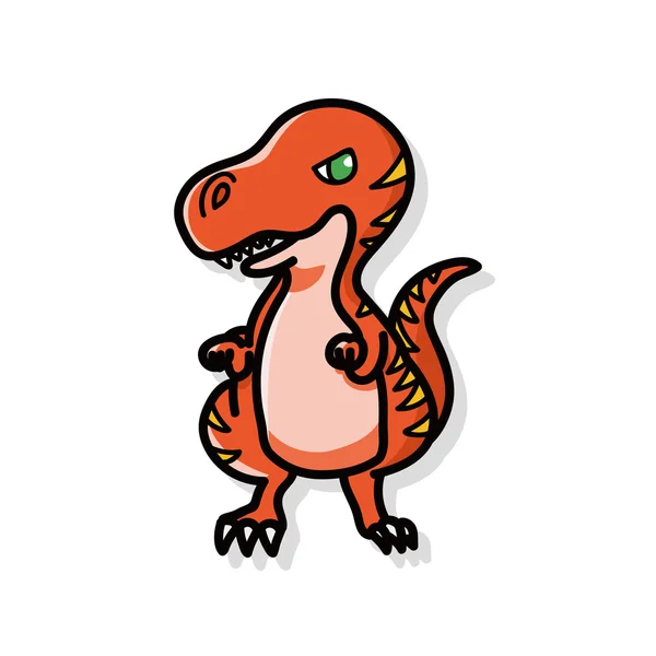 Dinosaurier-Doodle — Stockvektor