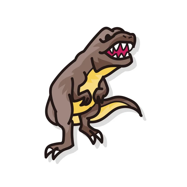 Dinosaurie doodle — Stock vektor