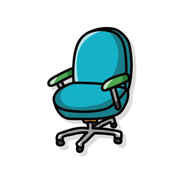 Ofis sandalye doodle — Stok Vektör