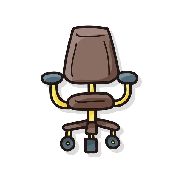 Ofis sandalye doodle — Stok Vektör