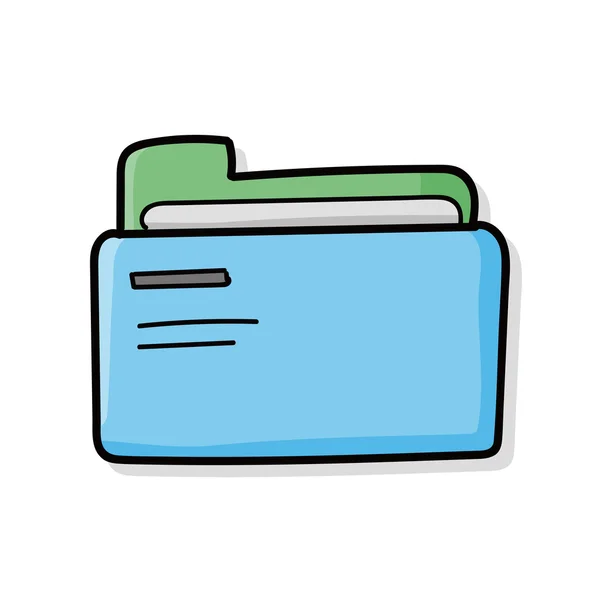 Doodle archivo de oficina — Vector de stock