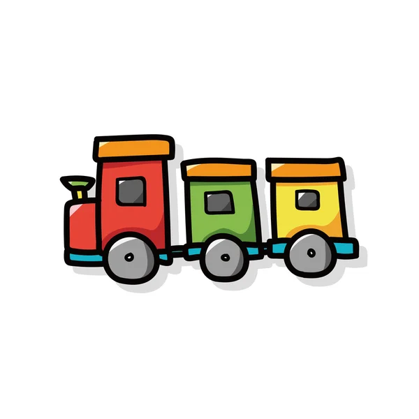 Doodle іграшковий потяг — стоковий вектор